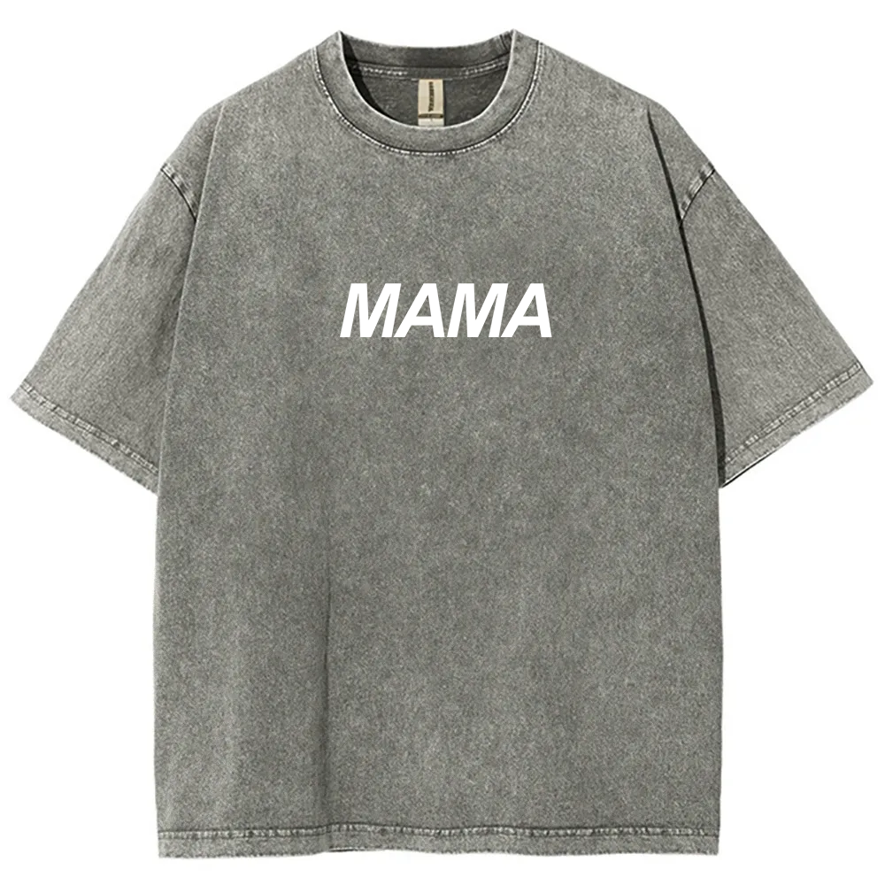 Mama Unisex Fit Washed T-Shirt