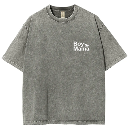 Boy Mama Unisex Fit Washed T-Shirt