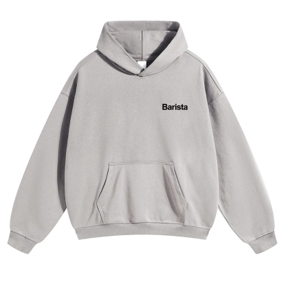 Barista Unisex Solid Color Hoodie wearishow