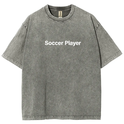Soccer Player Unisex Fit Washed T-Shirt