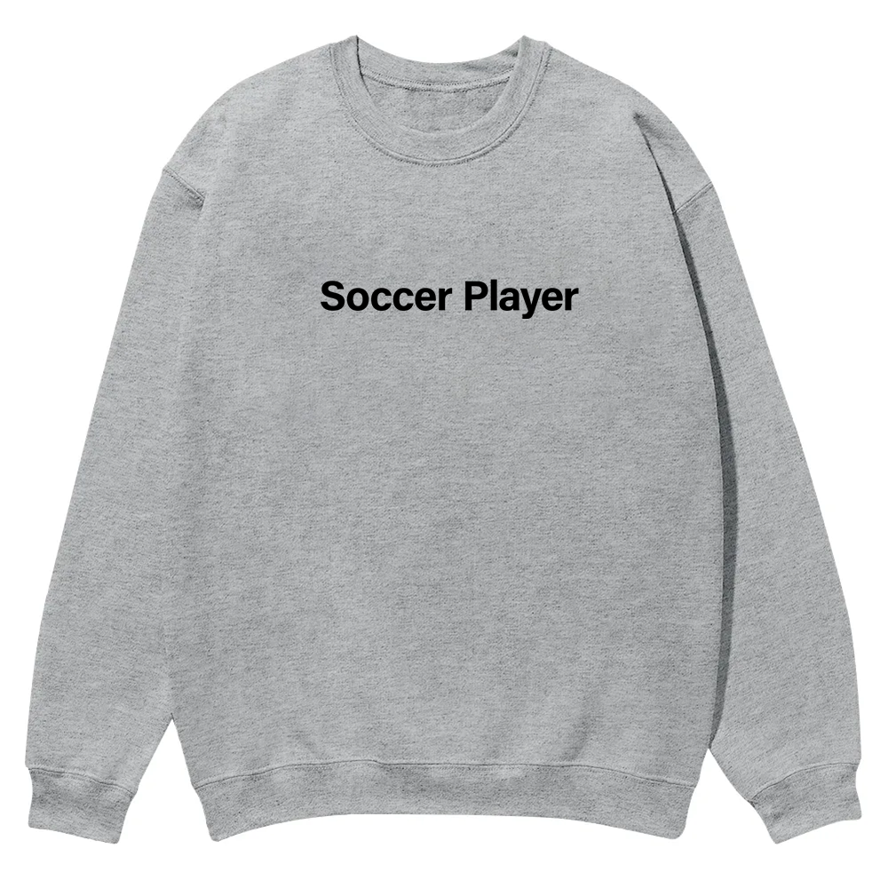 Soccer Player Casual Crewneck Sweatshirt wearishow