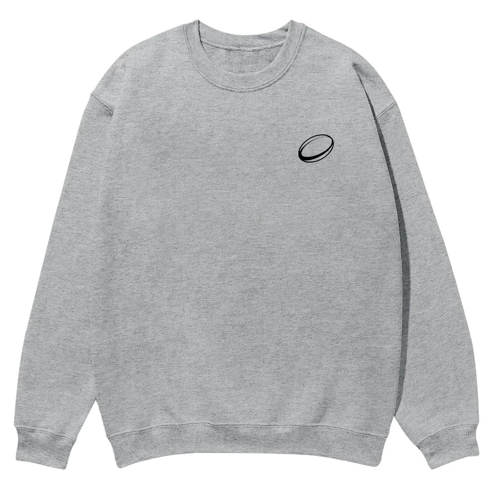 Rugby Player Casual Crewneck Sweatshirt wearishow
