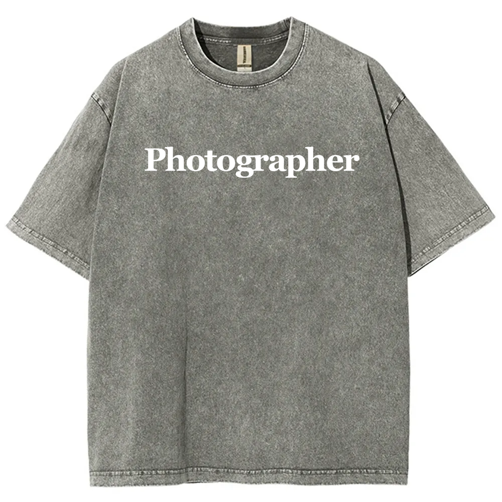 Photographer Unisex Fit Washed T-Shirt