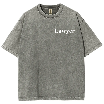 Lawyer Unisex Fit Washed T-Shirt?