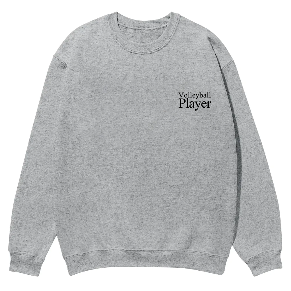 Volleyball Player Casual Crewneck Sweatshirt wearishow