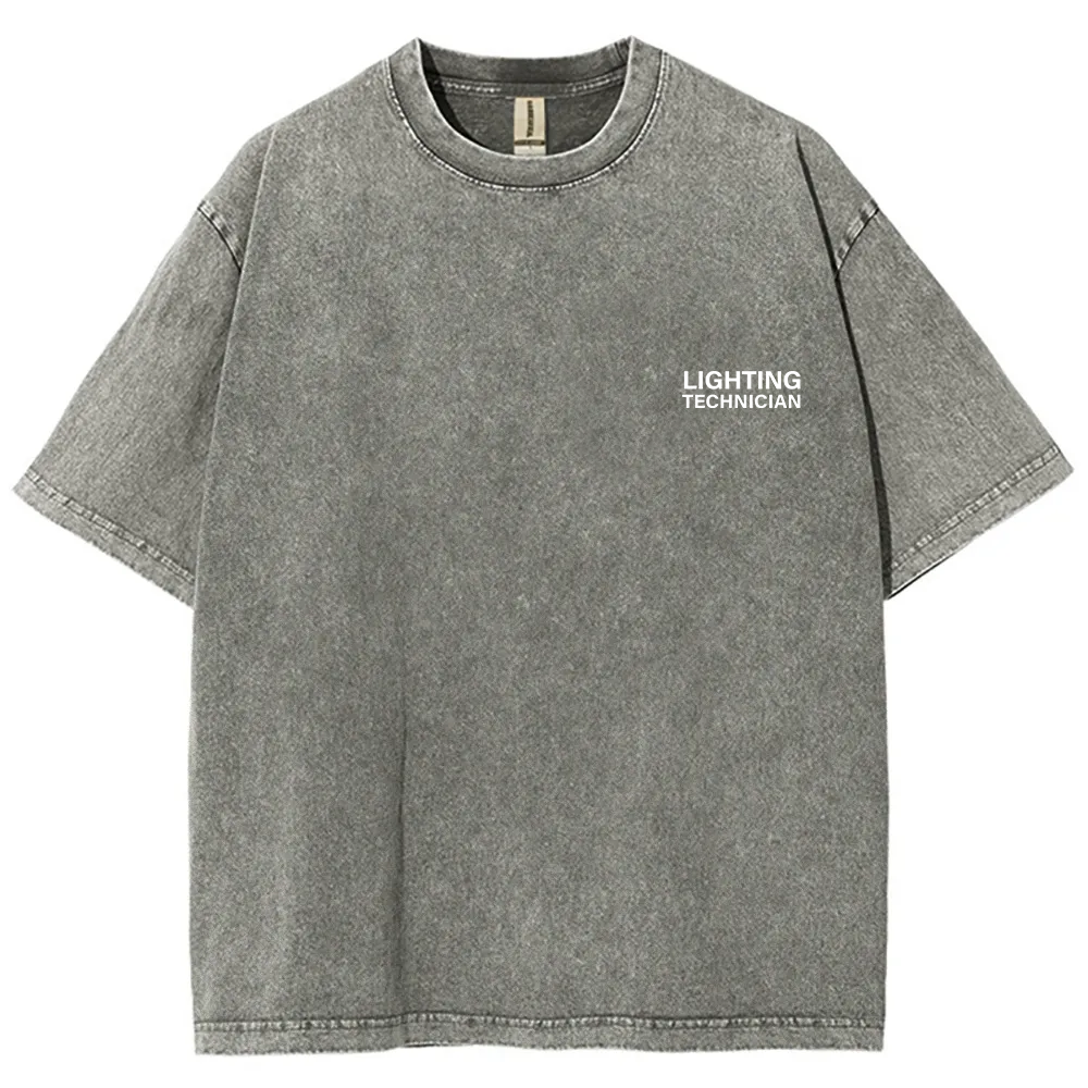 Lighting Technician Unisex Fit Washed T-Shirt