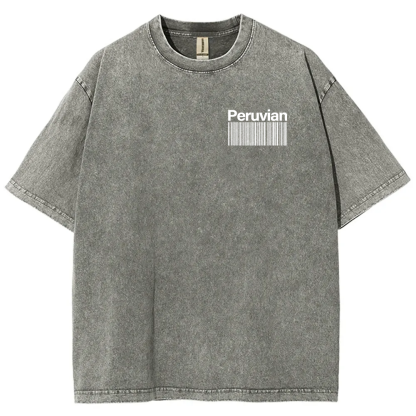 Peruvian Addcustom Unisex Fit  Washed T-Shirt