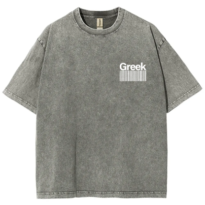 Greek Unisex Fit  Washed T-Shirt