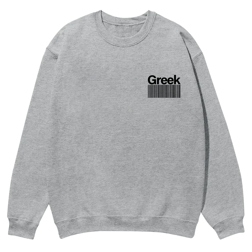 Greek Unisex Fit  Casual Crewneck Sweatshirt wearishow