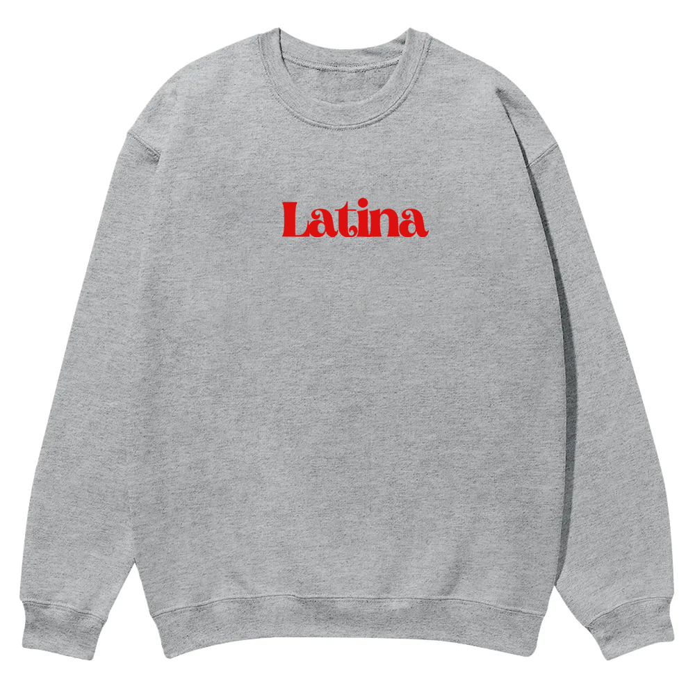 Latina Unisex Fit  Casual Crewneck Sweatshirt wearishow