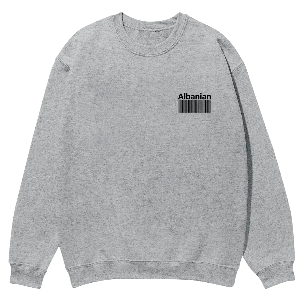 Albanian Unisex Fit  Casual Crewneck Sweatshirt wearishow