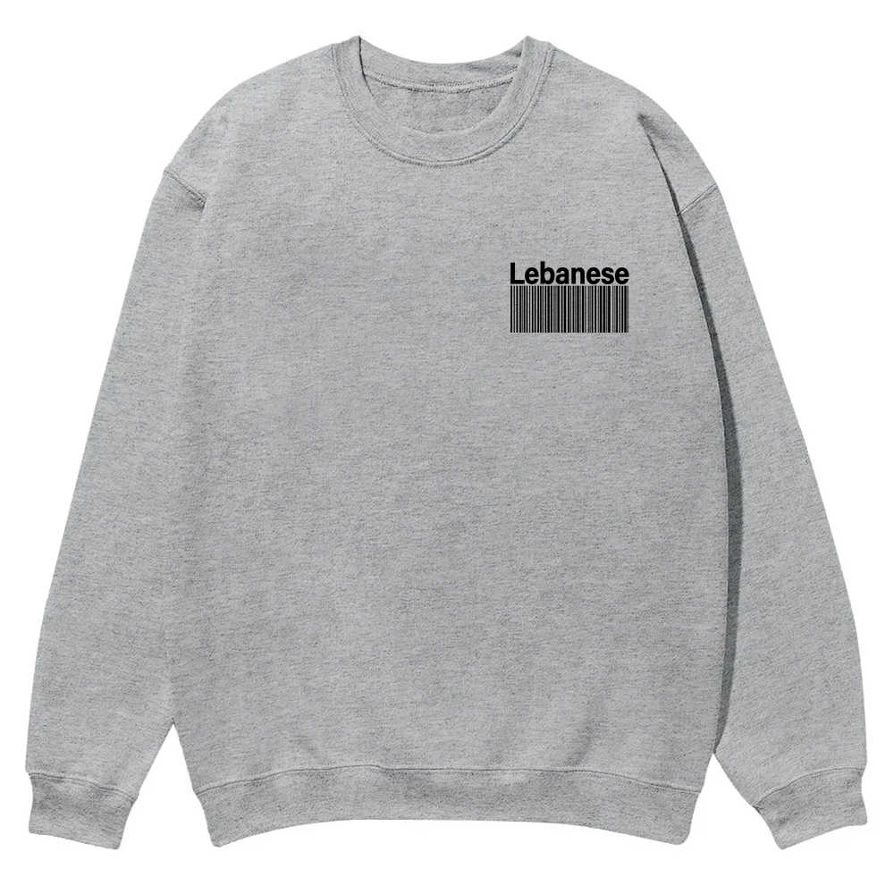 Lebanese Unisex Fit  Casual Crewneck Sweatshirt wearishow