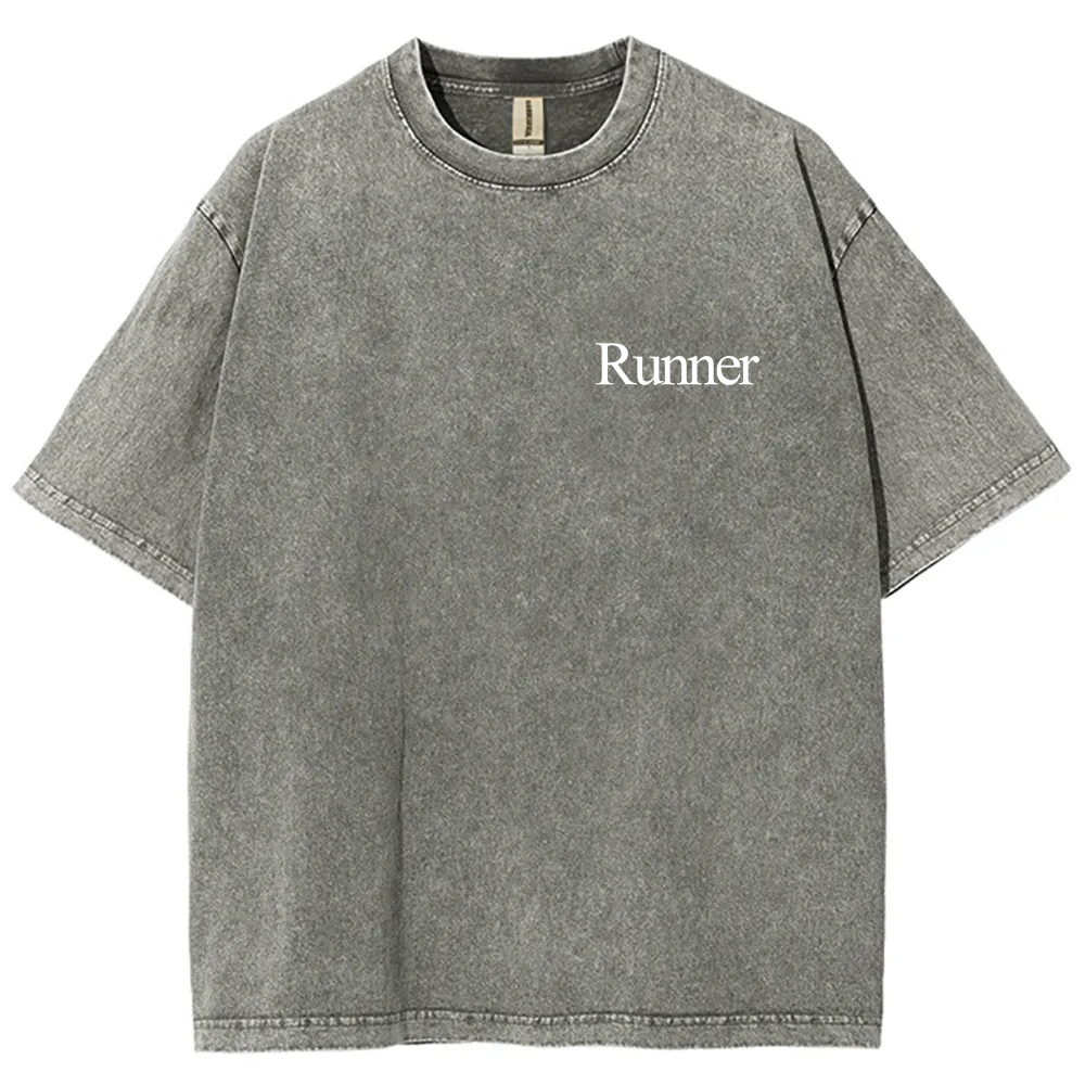 Runner Unisex Fit Washed T-Shirt