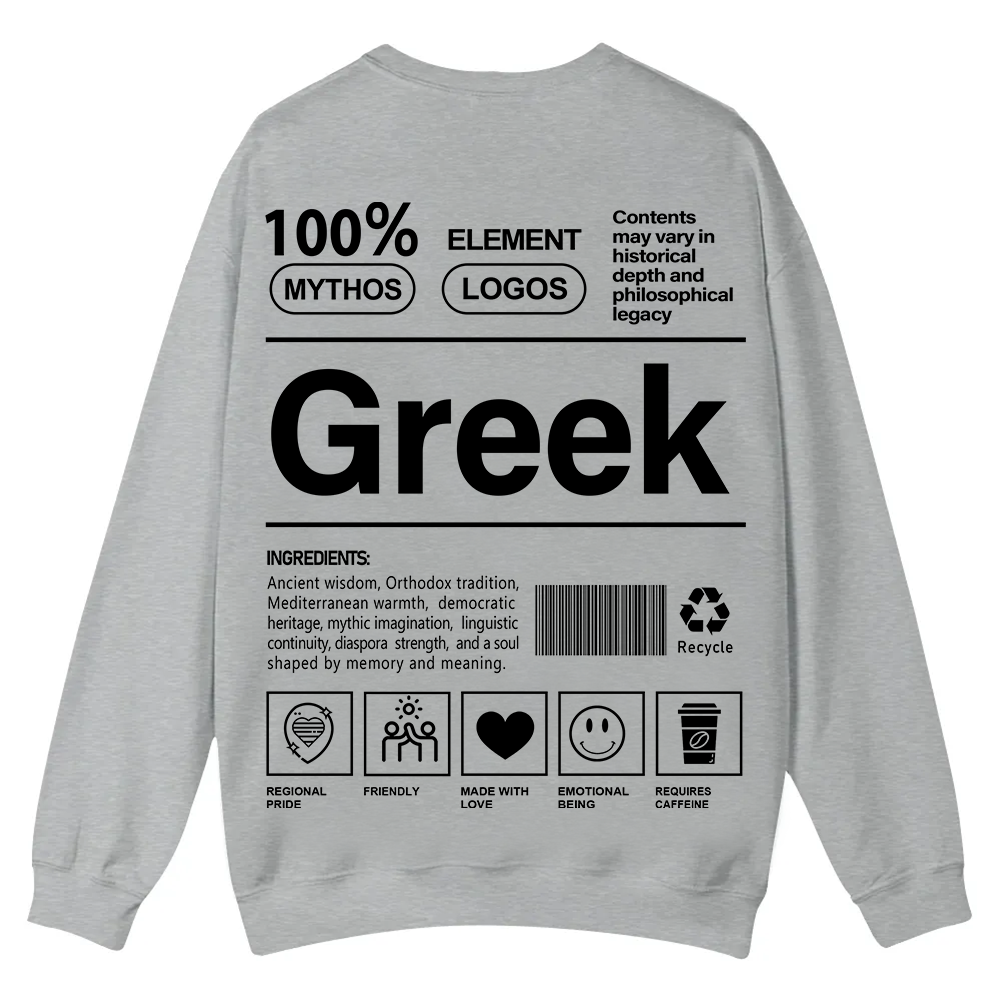 Greek Unisex Fit  Casual Crewneck Sweatshirt wearishow