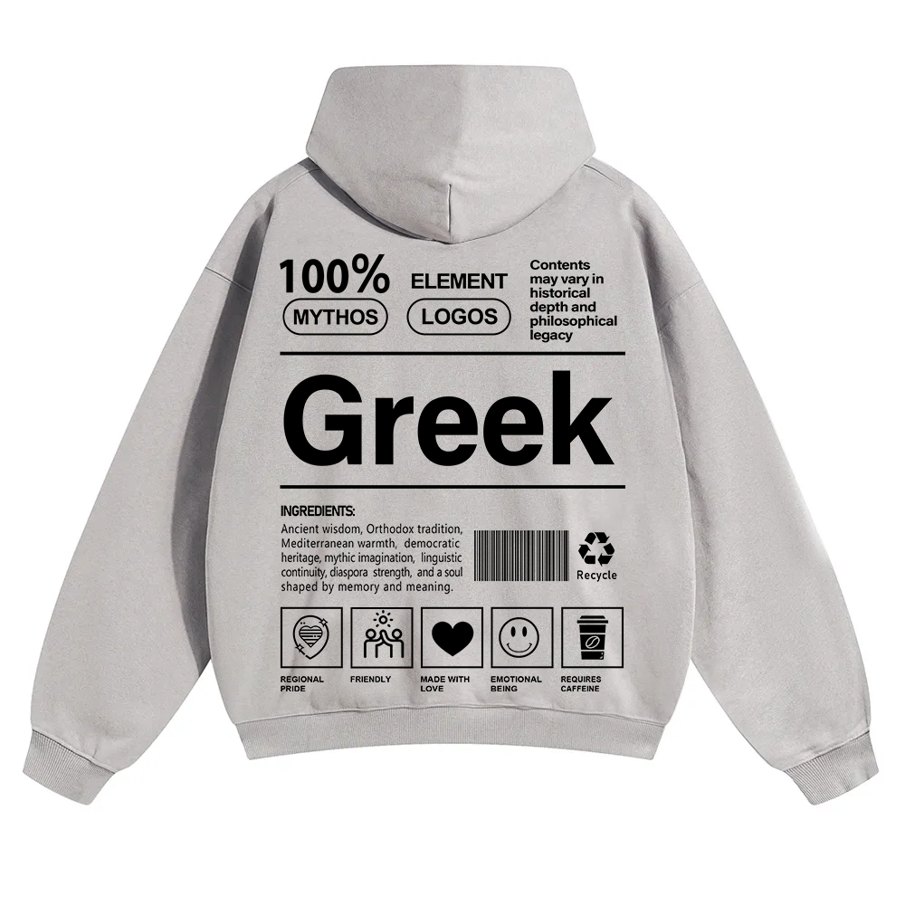 Greek Unisex Fit Color Hoodie wearishow