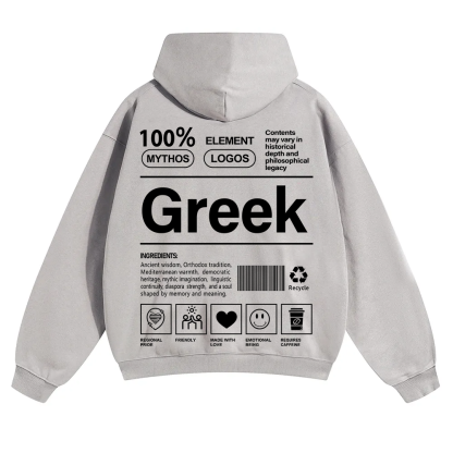 Greek Unisex Fit Color Hoodie wearishow
