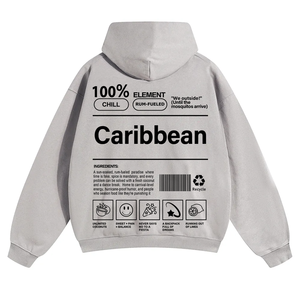 Caribbean Unisex Fit Color Hoodie wearishow