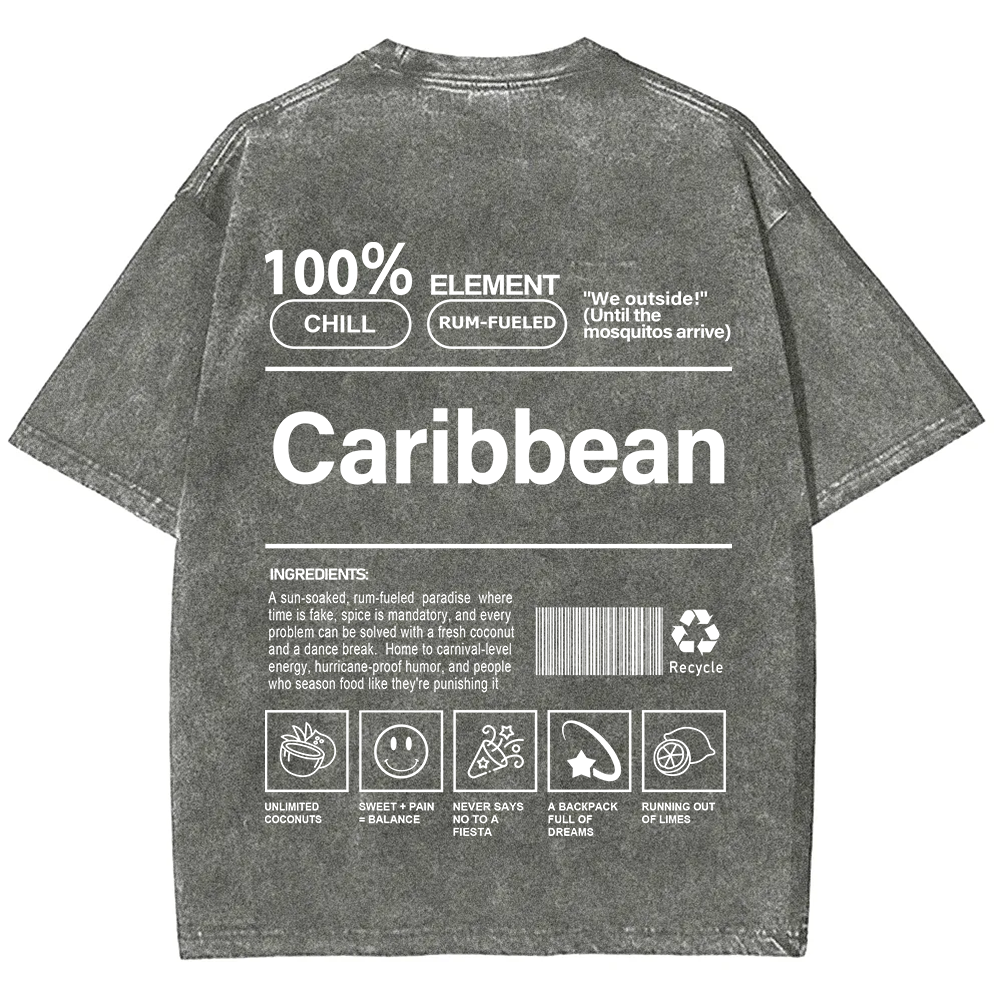 Caribbean Unisex Fit  Washed T-Shirt