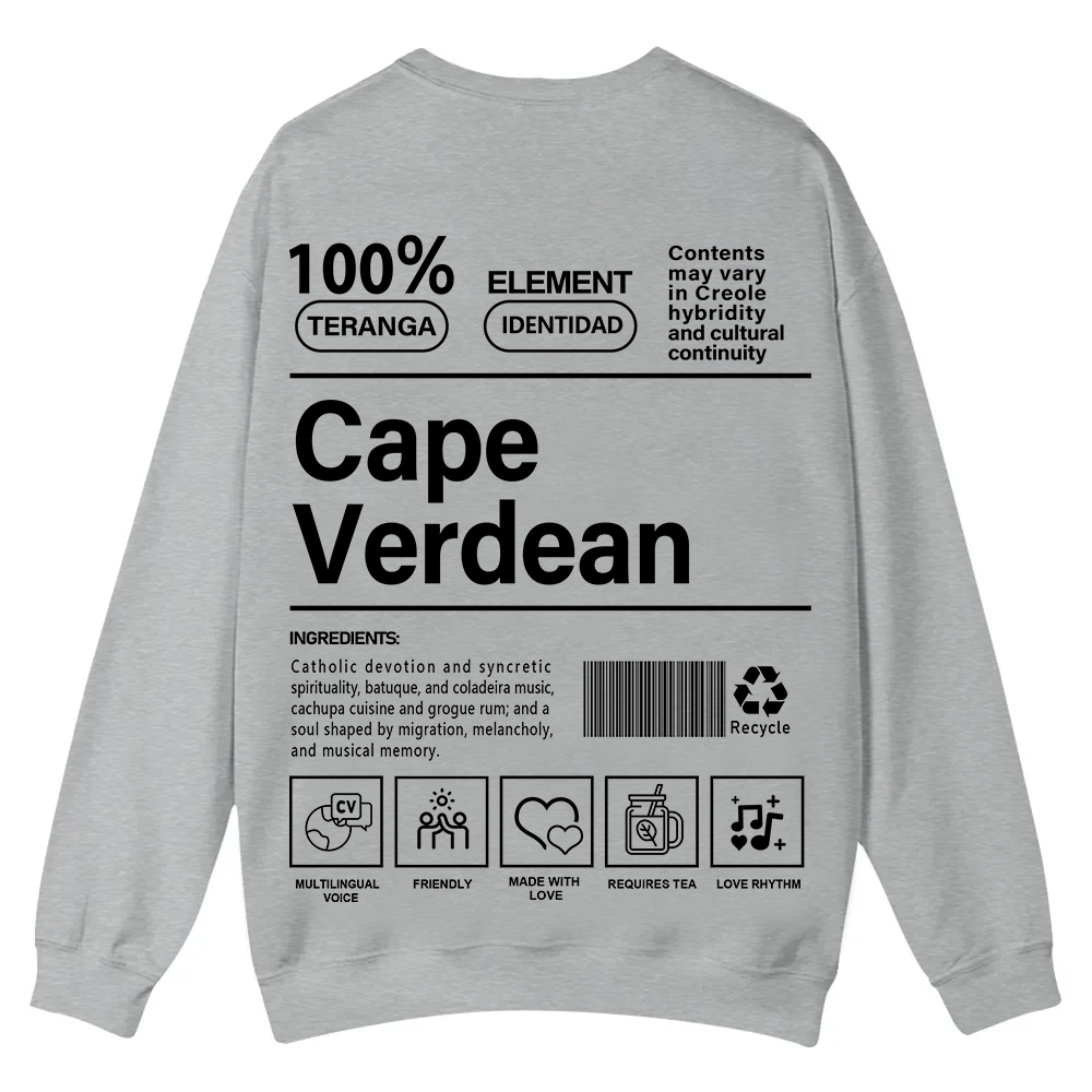 Cape Verdean Unisex Fit  Casual Crewneck Sweatshirt wearishow
