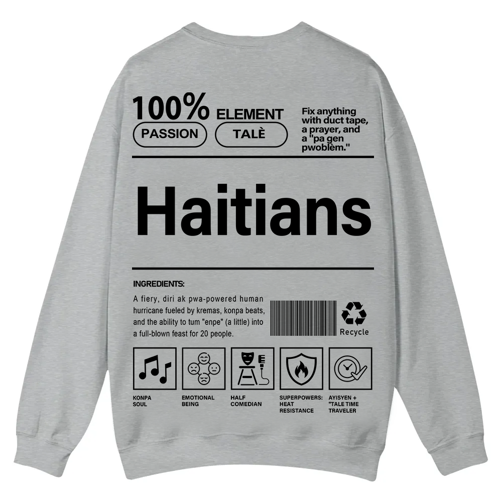 Haitians Unisex Fit  Casual Crewneck Sweatshirt wearishow