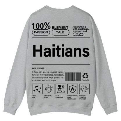Haitians Unisex Fit  Casual Crewneck Sweatshirt wearishow