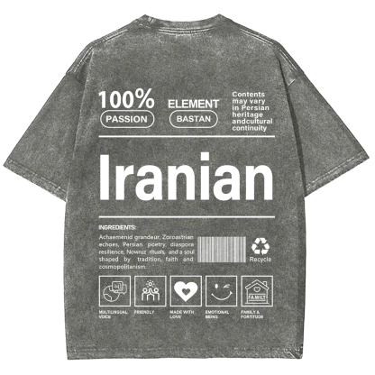 Iranian Unisex Fit  Washed T-Shirt