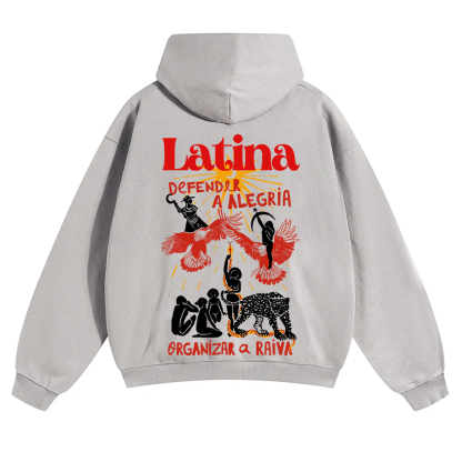 Latina Unisex Fit Color Hoodie wearishow