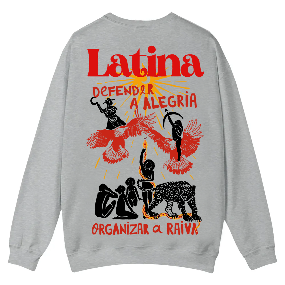 Latina Unisex Fit  Casual Crewneck Sweatshirt wearishow