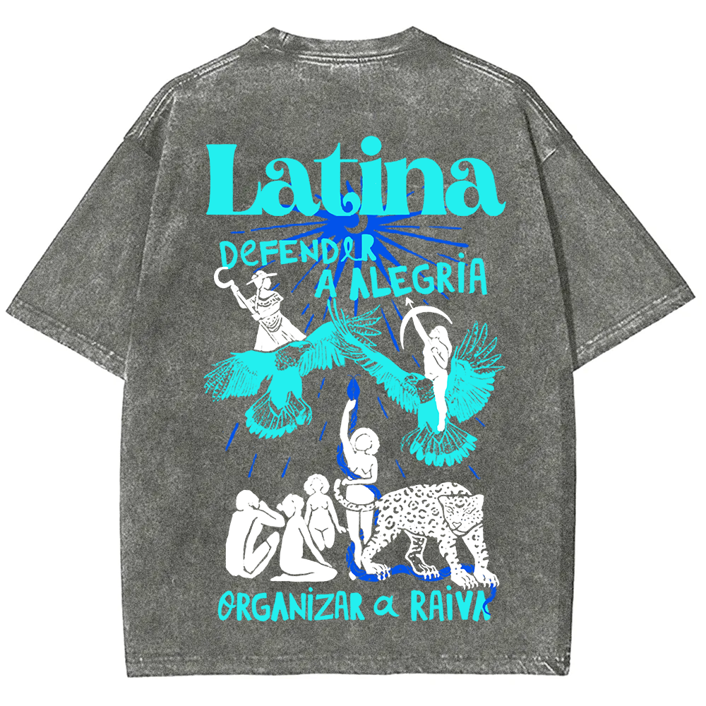 Latina Unisex Fit  Washed T-Shirt