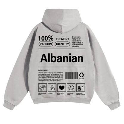 Albanian Unisex Fit Color Hoodie wearishow