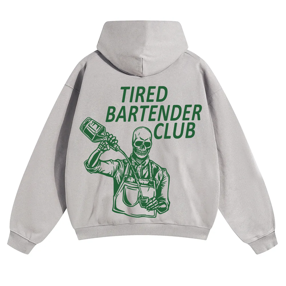 Tired Bartender Club Unisex Fit Color Hoodie wearishow