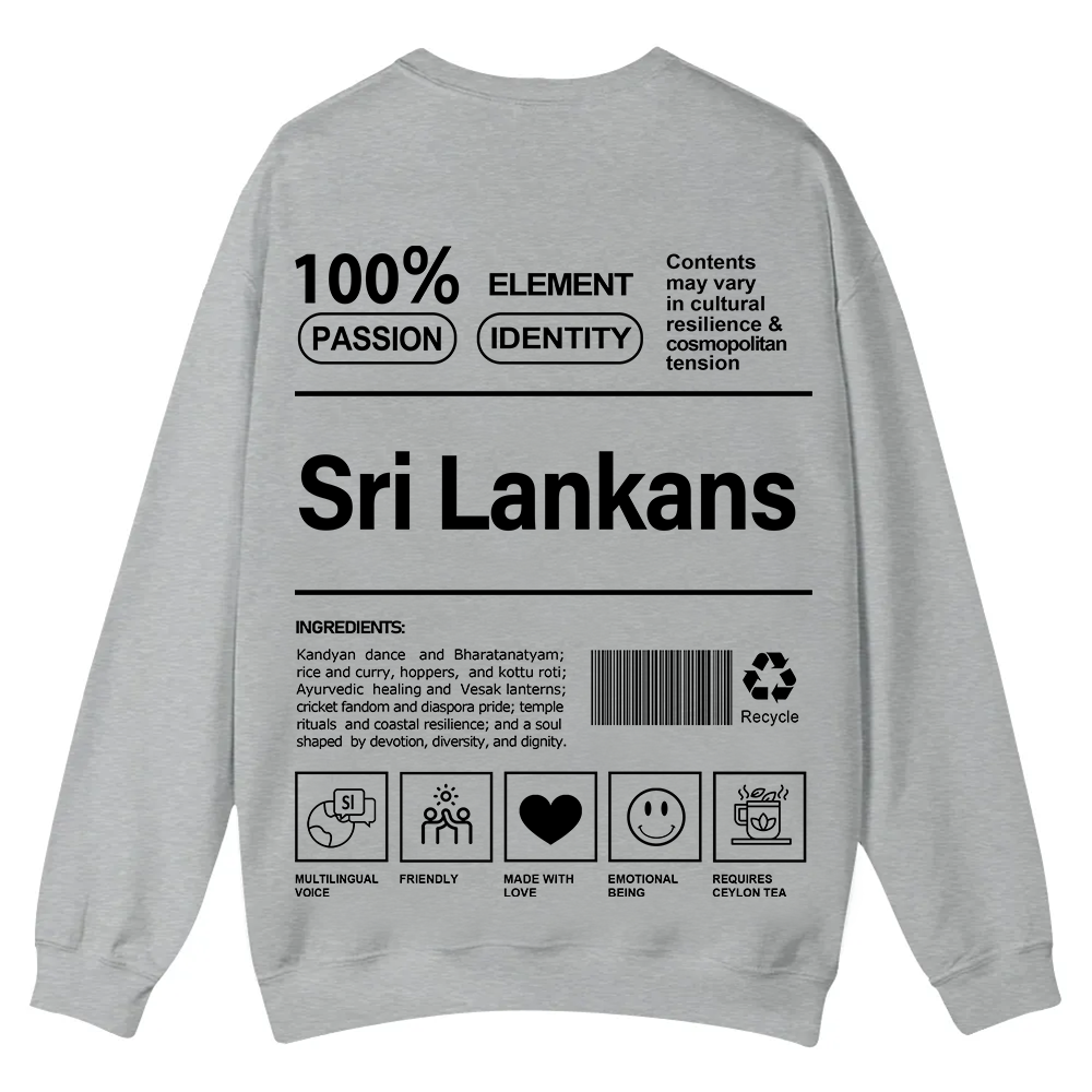 Sri Lankans Unisex Fit  Casual Crewneck Sweatshirt wearishow
