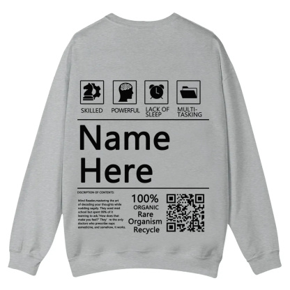 QR Code Customized Unisex Crew Sweatshirt