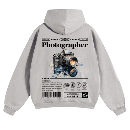 Photographer Unisex Solid Color Hoodie wearishow