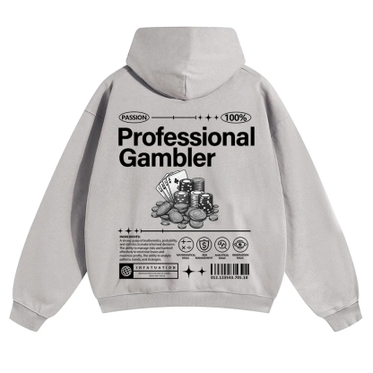 Professional Gambler Unisex Solid Color Hoodie wearishow