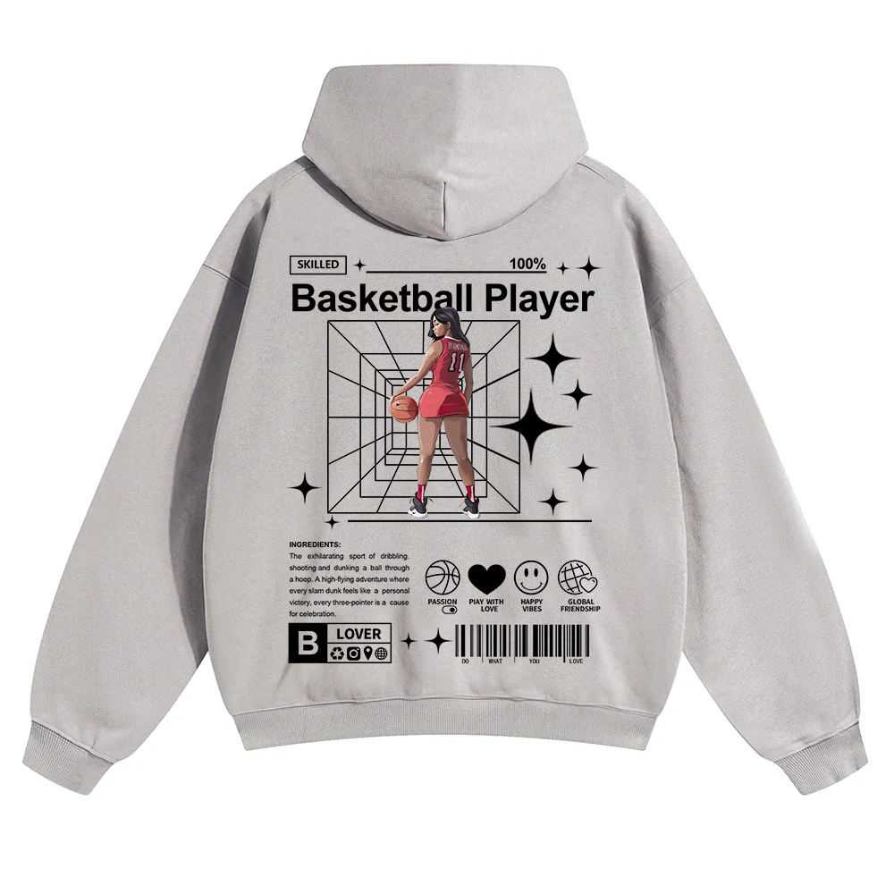 Basketball Player Unisex Solid Color Hoodie wearishow