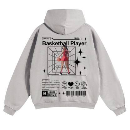 Basketball Player Unisex Solid Color Hoodie wearishow