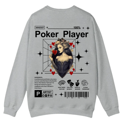 Poker Player Casual Crewneck Sweatshirt wearishow