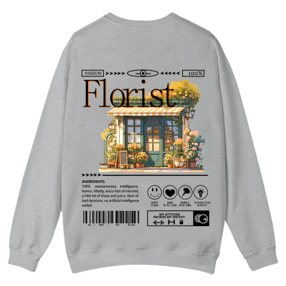 Florist Casual Crewneck Sweatshirt wearishow