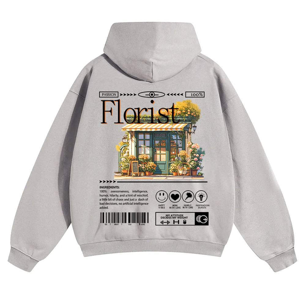 Florist Unisex Solid Color Hoodie wearishow