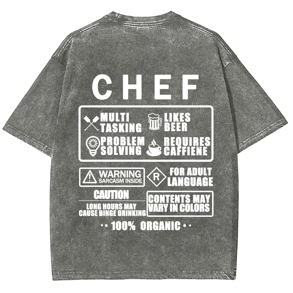 Chef Unisex Fit Washed T-Shirt