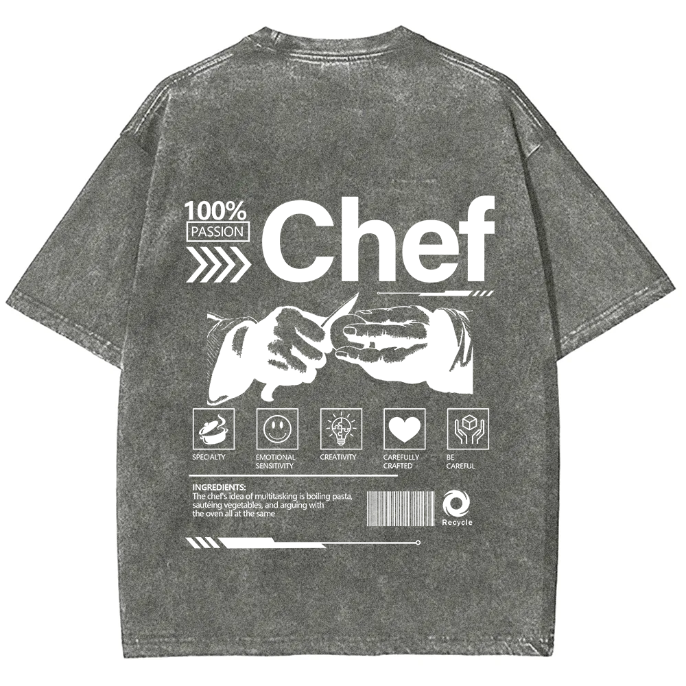 Chef Unisex Fit Washed T-Shirt