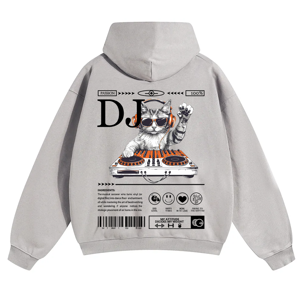 DJ Unisex Solid Color Hoodie wearishow