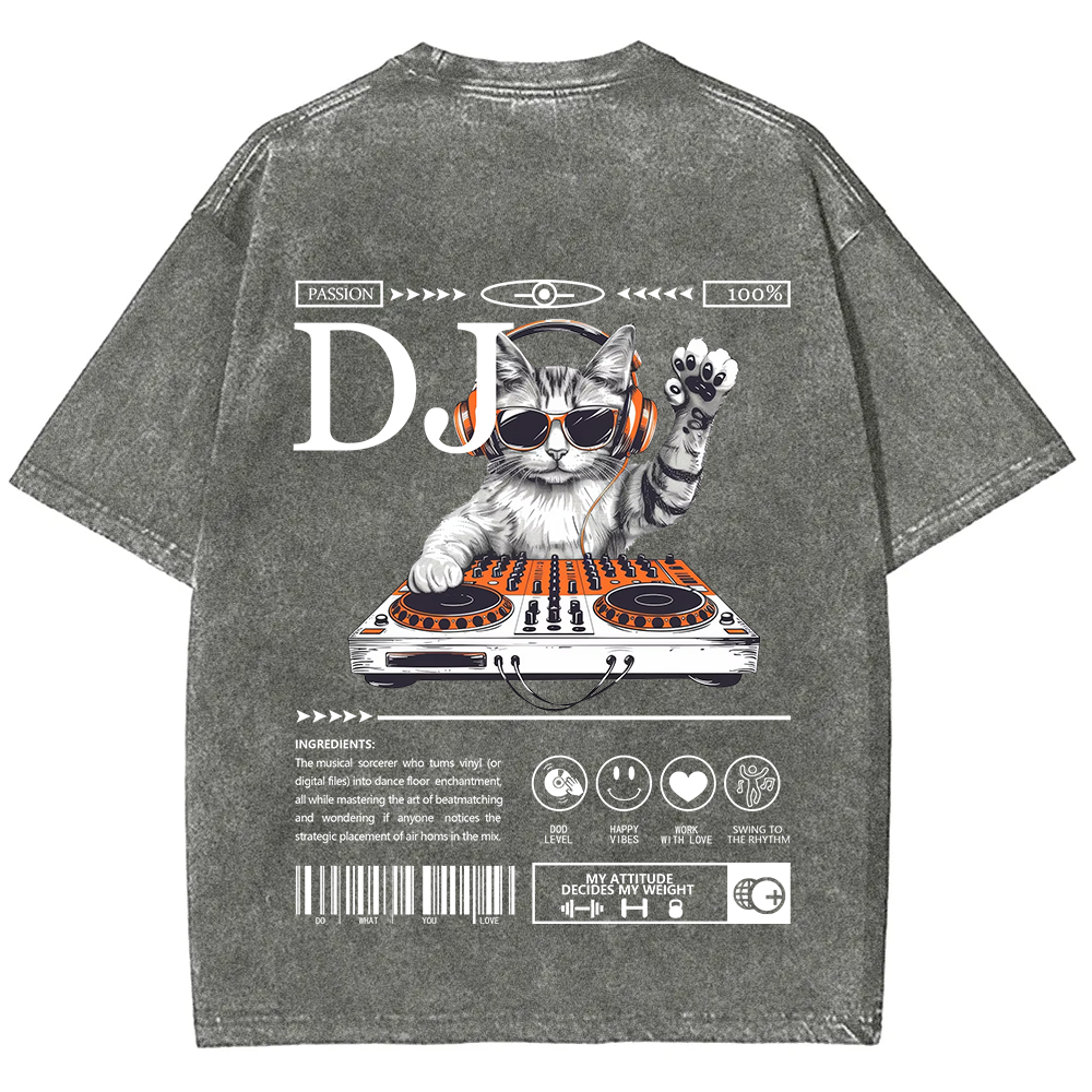 DJ Unisex Fit Washed T-Shirt