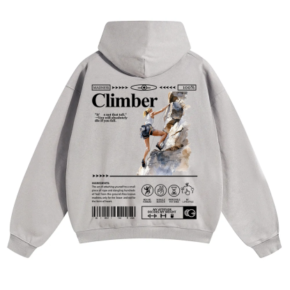 Climber Unisex Solid Color Hoodie wearishow