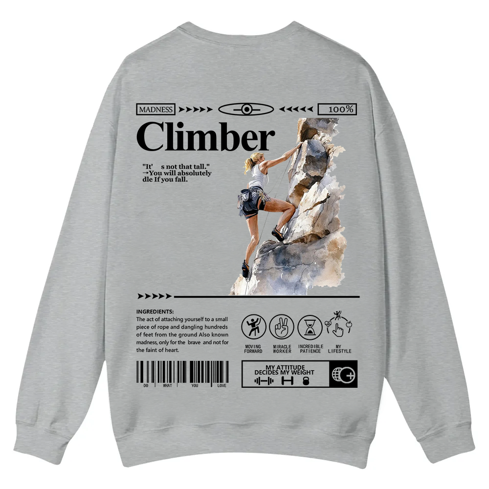 Climber Casual Crewneck Sweatshirt wearishow