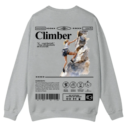 Climber Casual Crewneck Sweatshirt wearishow