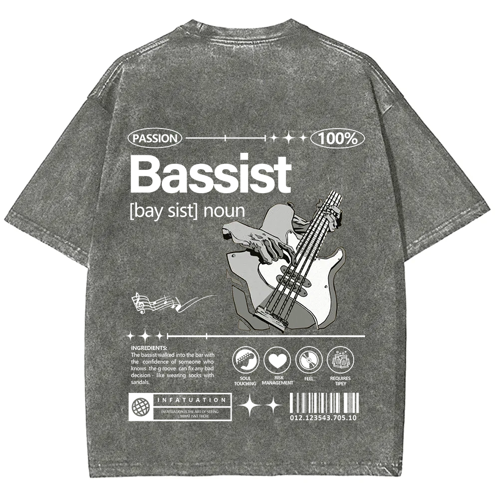 Bassist Unisex Fit Washed T-Shirt