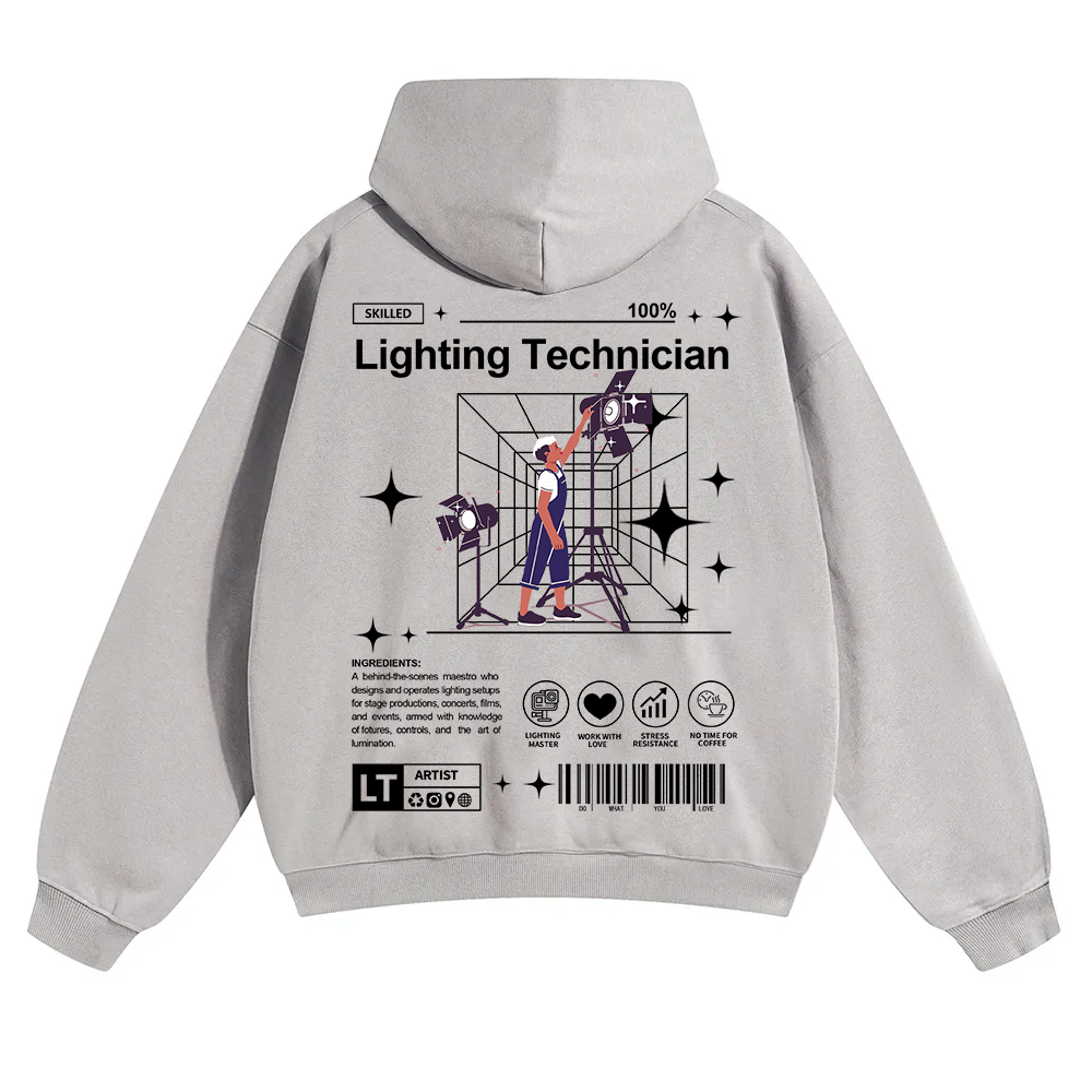 Lighting Technician Unisex Solid Color Hoodie wearishow