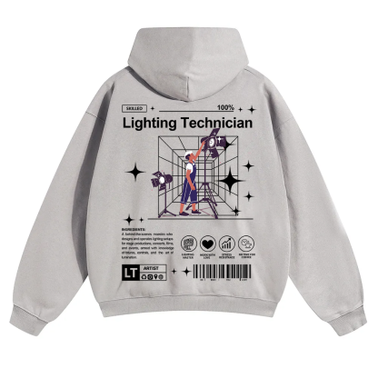 Lighting Technician Unisex Solid Color Hoodie wearishow